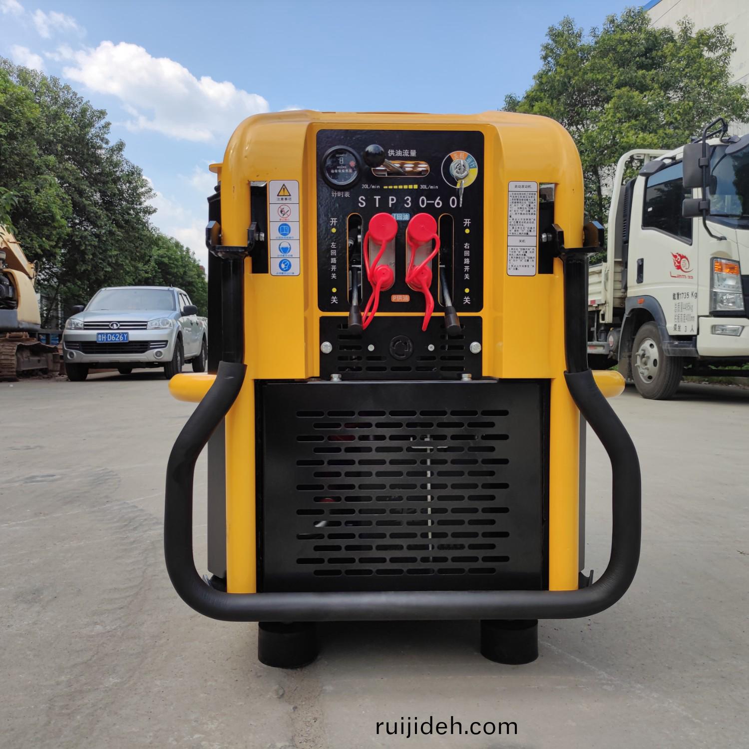 對(dui)于液壓(ya)動(dong)力站(zhan)雙(shuang)迴(hui)路(lu)使(shi)用前撡(cao)作準備